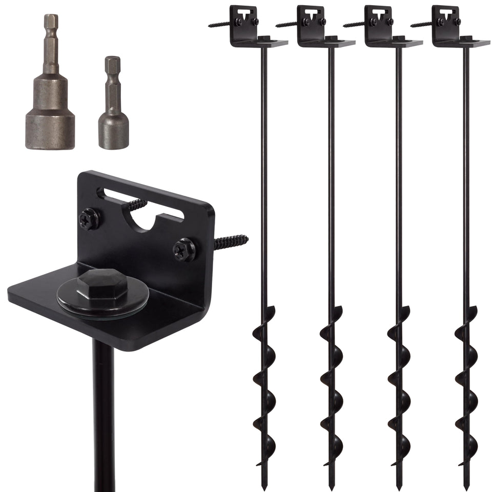VASGOR 24inch mobile home anchors package contents ready for quick, secure installation.
