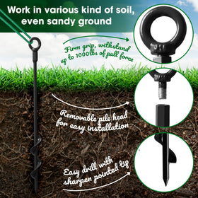 VASGOR drill adapter included speeds stake installation for faster setup.