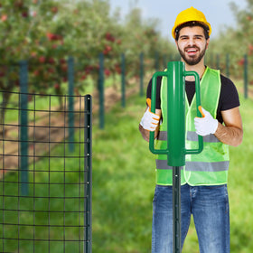 VASGOR heavy-duty fence post driver made of thick steel.