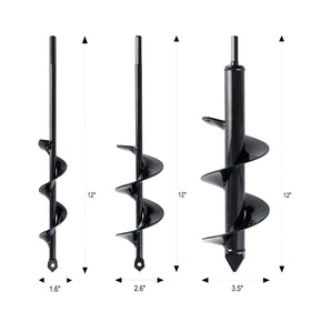 VASGOR Set 3 6x12 auger planter: quick, clean planting in beds.