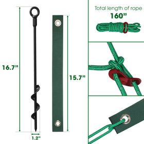 VASGOR tree stake kit—three stakes with straps for easy support.