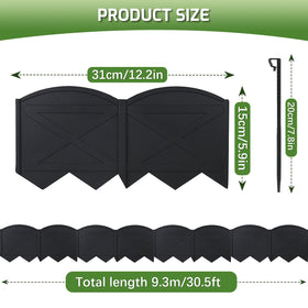 Vashly 6 inch tall garden border defines lawn edges