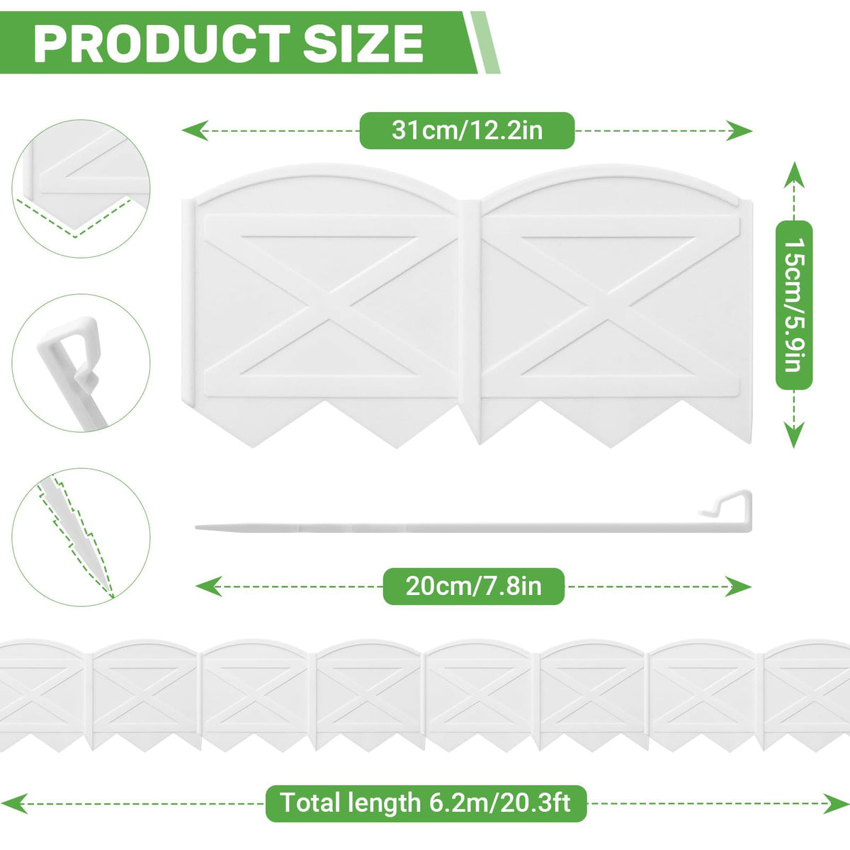 Vashly 12.2x5.9 inch panels create flexible layouts for circles and arcs.