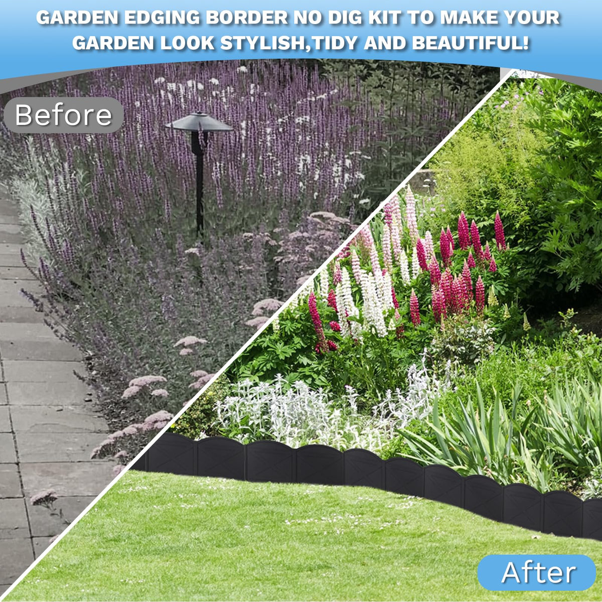 Vashly durable edging withstands weather for long lasting borders
