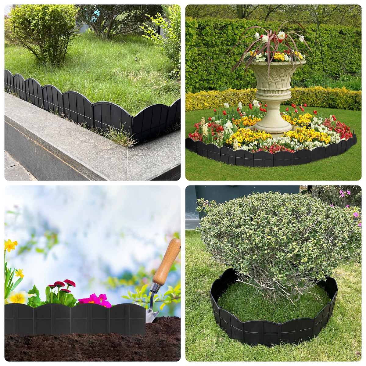Vashly borders create a neat lawn and garden appearance.