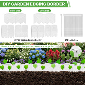Vashly white border enhances curb appeal around planters and walkways.