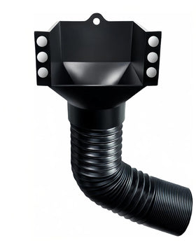 VattaFrast magnetic pellet cleanout funnel attached to a smoker for spill-free transfer.
