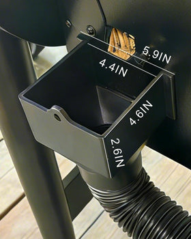 Close-up of heat-resistant magnets enabling tool-free installation on the hopper by VattaFrast.