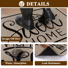 Vaukki door mat dirt scrape absorb removes mud from footwear