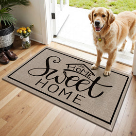 Vaukki door mat durable linen look stays attractive daily