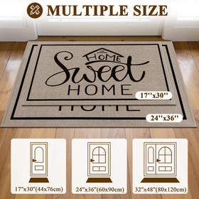 Vaukki door mat non slip rubber back provides secure footing