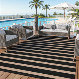 Vaukki foldable rug compresses for compact storage.