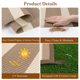 Vaukki outdoor rug with portable bag for easy transport