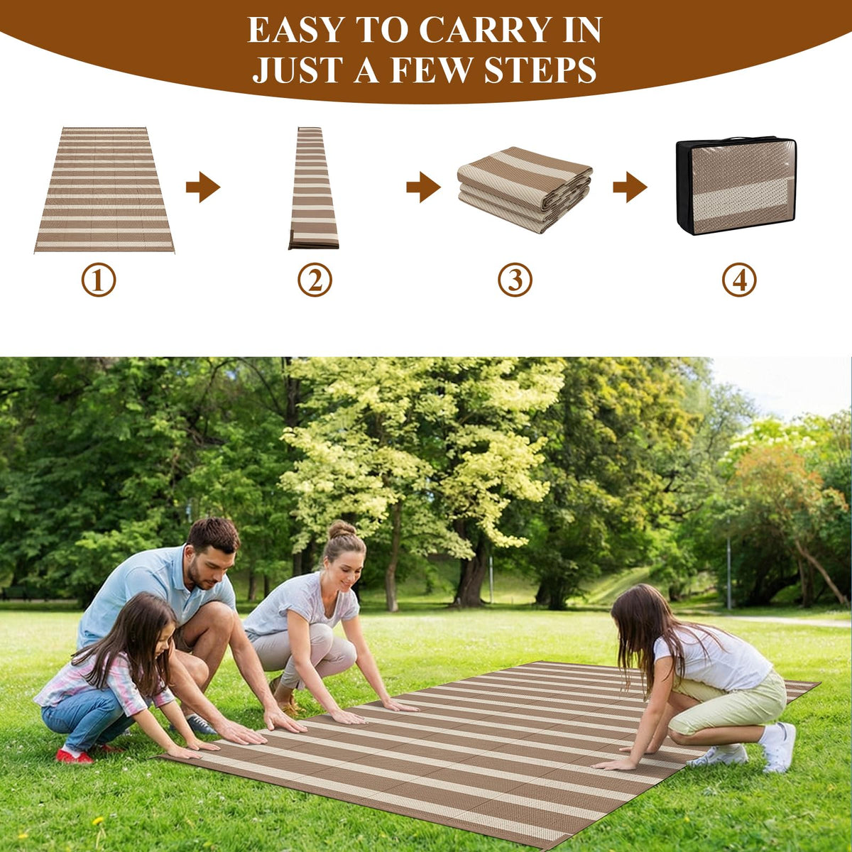Vaukki two-sided striped design offers two looks