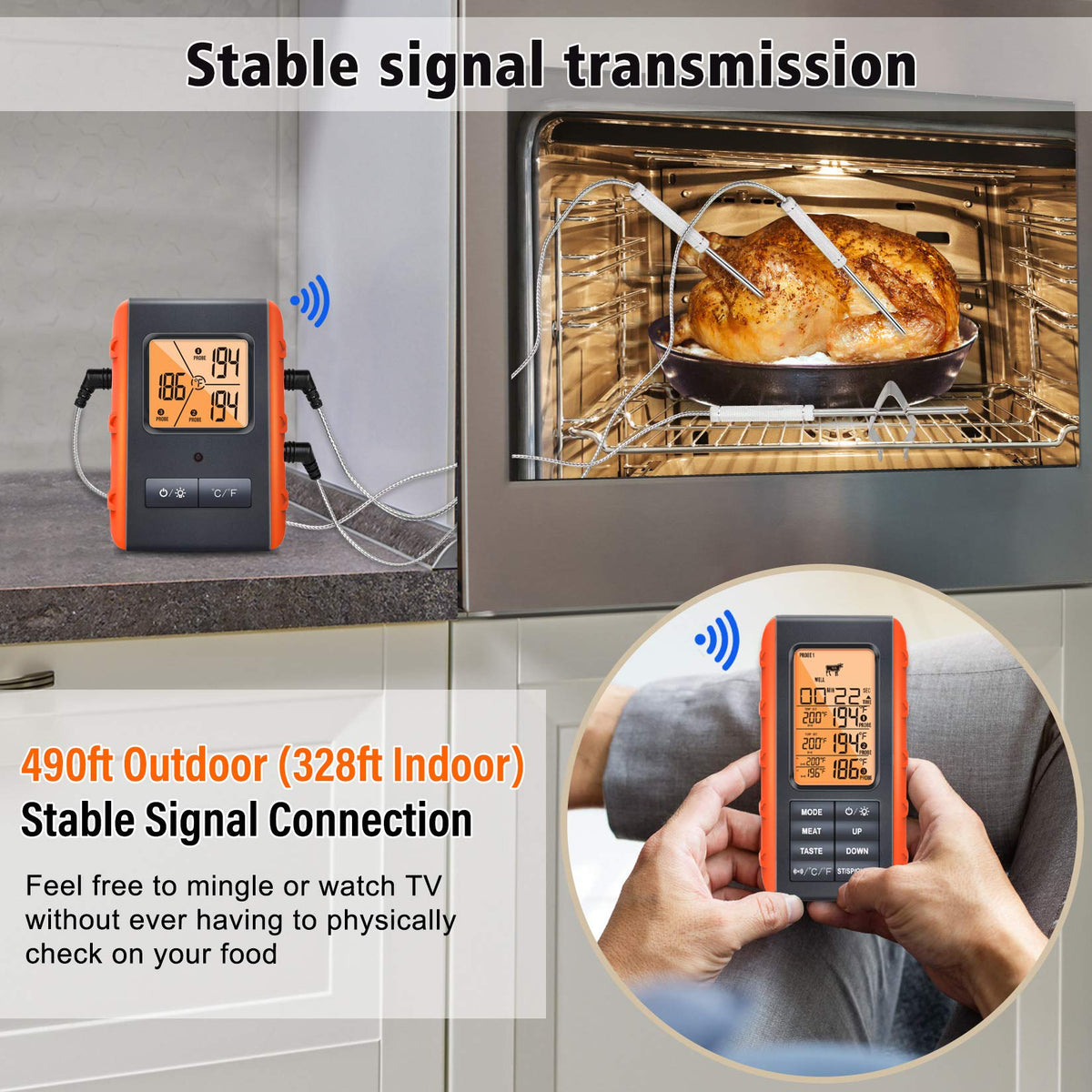 VAUNO step‑down tip enables precise temperature readings