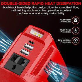 VAXCANZE 200W inverter compact and portable design for easy carrying.