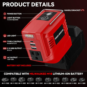 VAXCANZE 200W inverter USB-C and USB charging on the go.