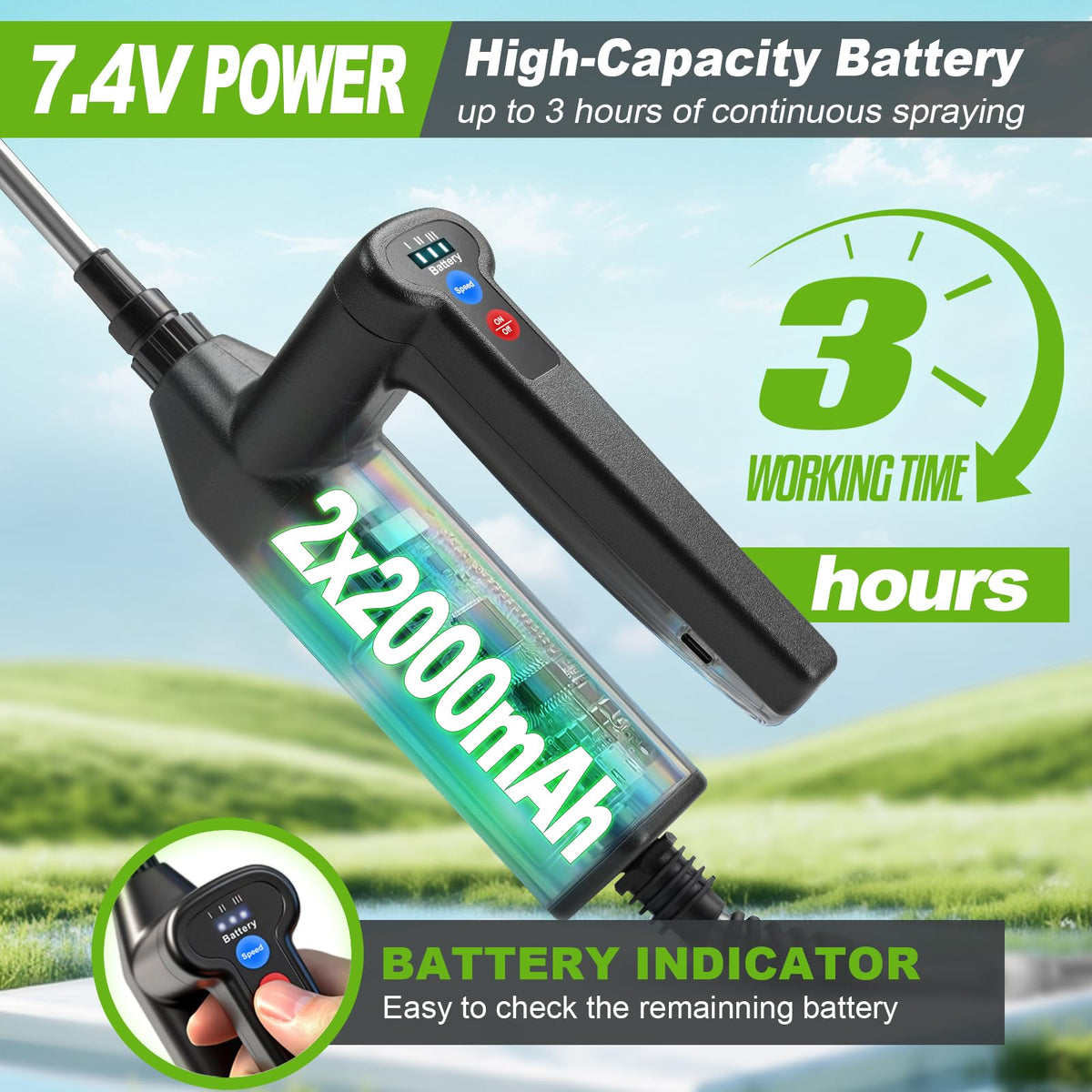 VAXMAY 3 adjustable spray forces for delicate and heavy tasks