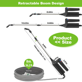 VAXMAY ergonomic telescopic handle designed for comfortable use.