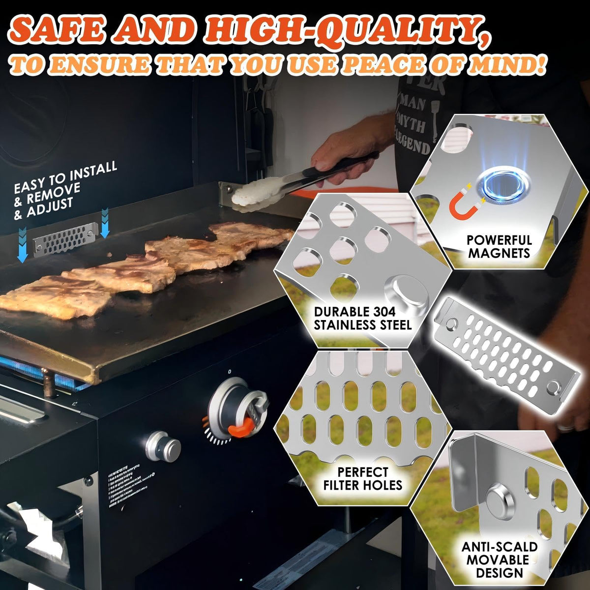 Vayagarden grease gate prevents food from falling into the grease trap