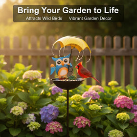 Vbioa decorative garden light bird feeder adds elegance and function