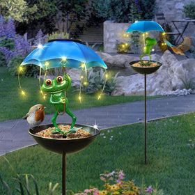 Vbioa frog feeder post keeps the figure stable along pathways.