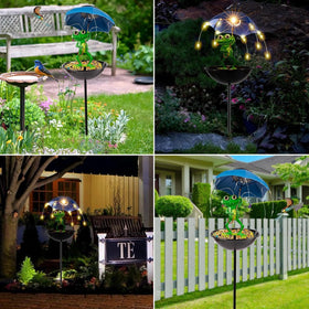 Vbioa garden decor frog blends artful design with practical feeding.