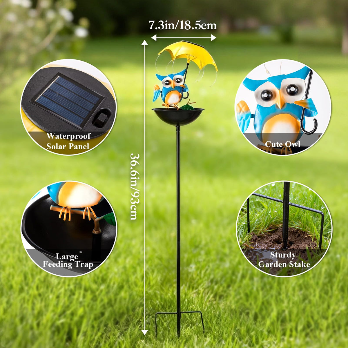 Vbioa solar powered bird feeder light brightens nights for wildlife viewing