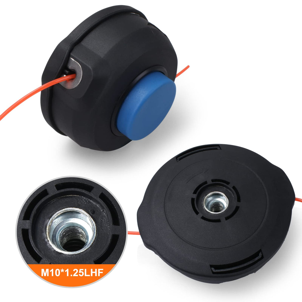 VBSYBO double-line spool design reduces rethreading during mowing.