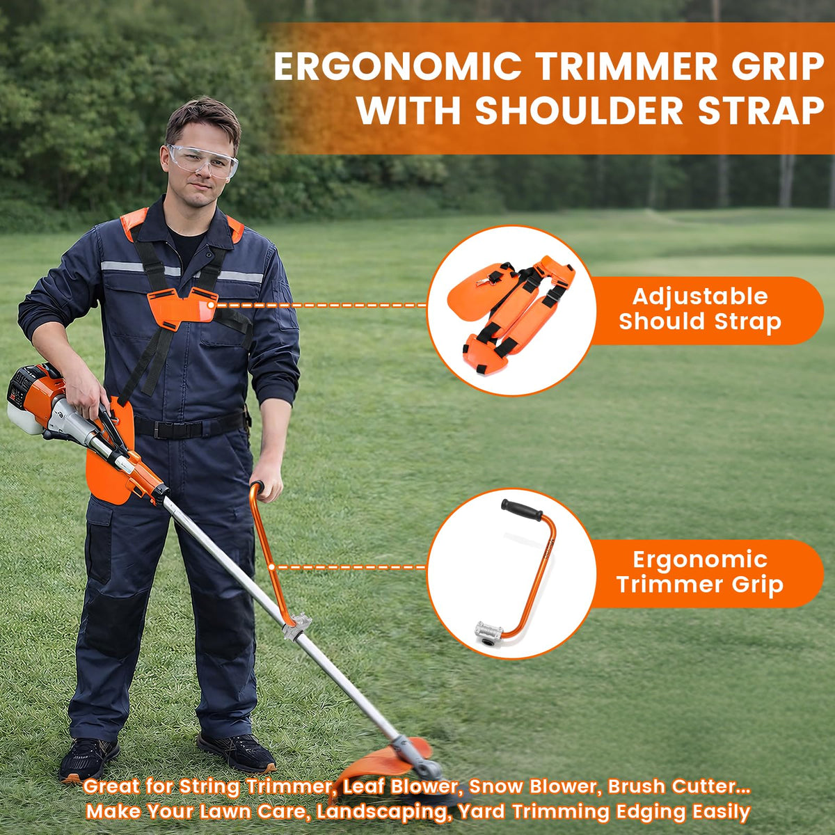 VBSYBO double shoulder strap harness distributes weight for long sessions.