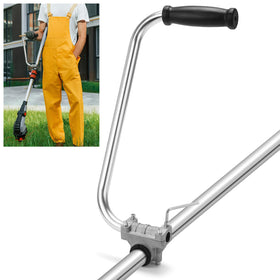 VBSYBO back-saver handle extension on STIHL-compatible trimmer shaft for comfortable use