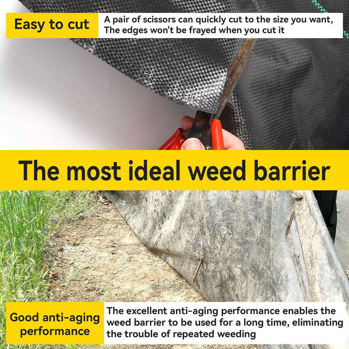 VBWSL durable polyethylene weed fabric designed for outdoors