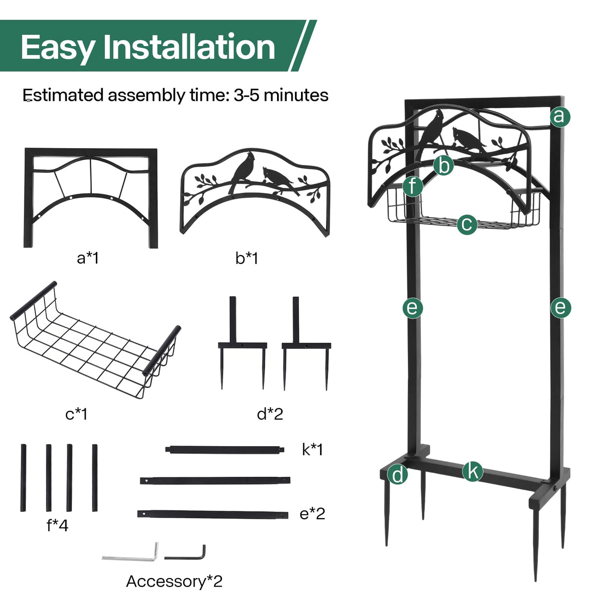 Vcaleets sturdy frame supports up to 150ft hoses without tangling.
