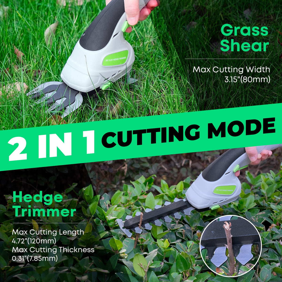 VCAN ACTIVE grass shear blade for precise lawn edging and shaping