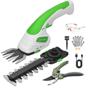 VCAN ACTIVE 7.2V cordless hedge trimmer with dual 1500mAh batteries for extended use.