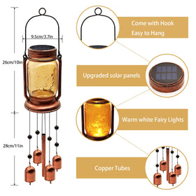 Vcdsoy outdoor wind chime durable construction withstands weather