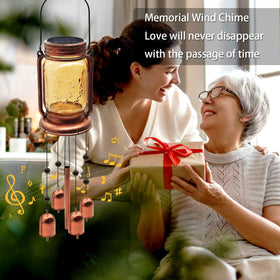 Vcdsoy solar panel wind chime long lasting power for evenings