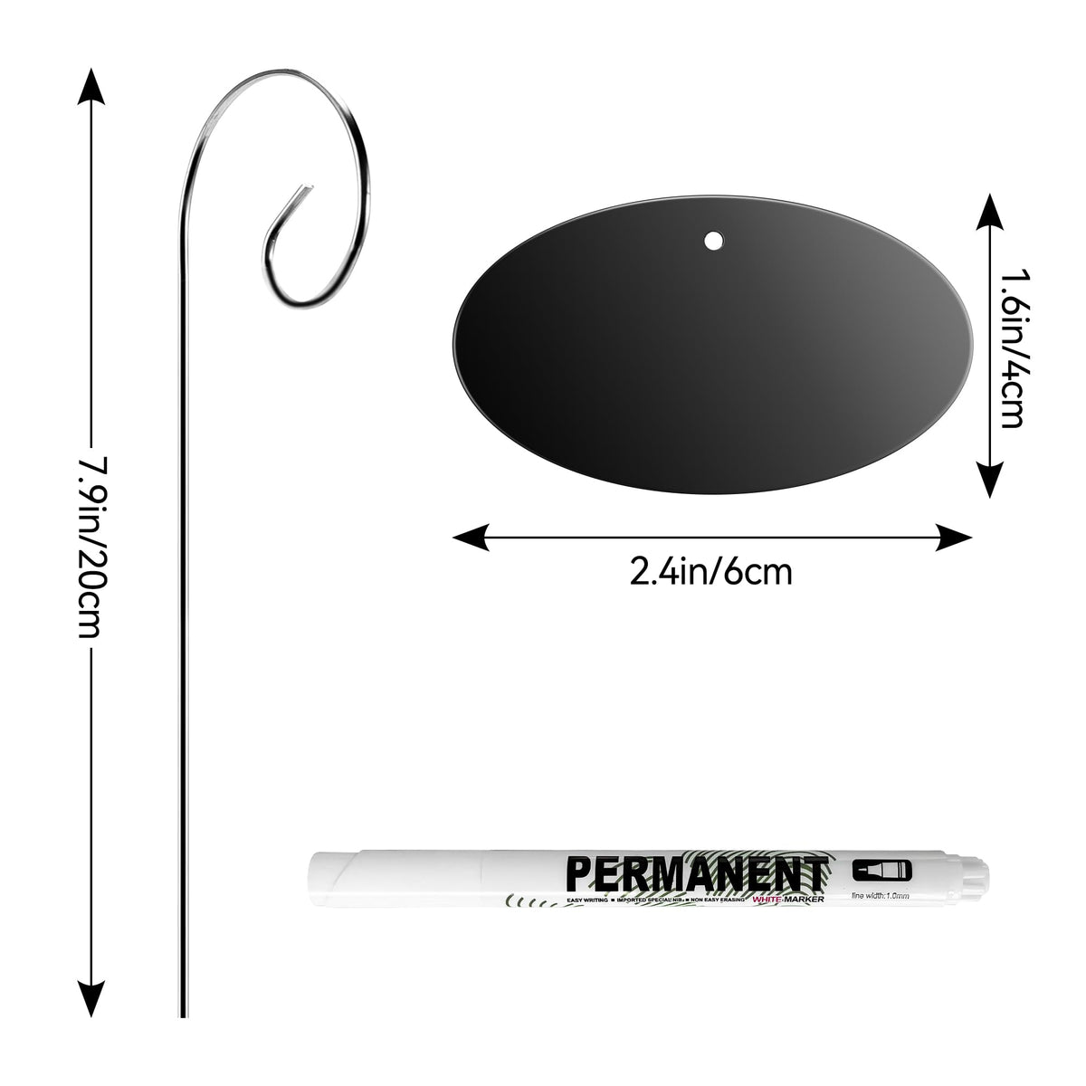 Vcekract marking pen in use on plant tags for easy labeling.