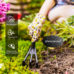 Vcekract weatherproof labels in garden resist rain and sun.
