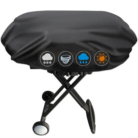 vchin Coleman RoadTrip grill cover fits snugly to protect from rain
