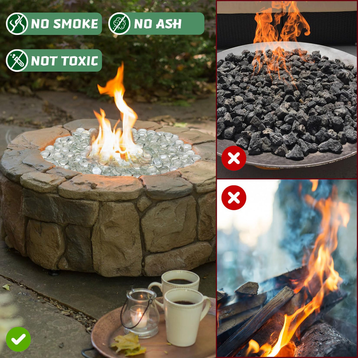 vchin color variety lets you customize fire features to suit any mood
