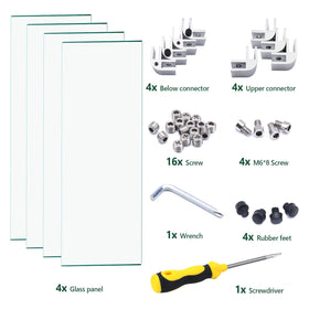 Vchin Fire Pit Wind Guard ready-to-use kit supports wind resistance and balanced flames.