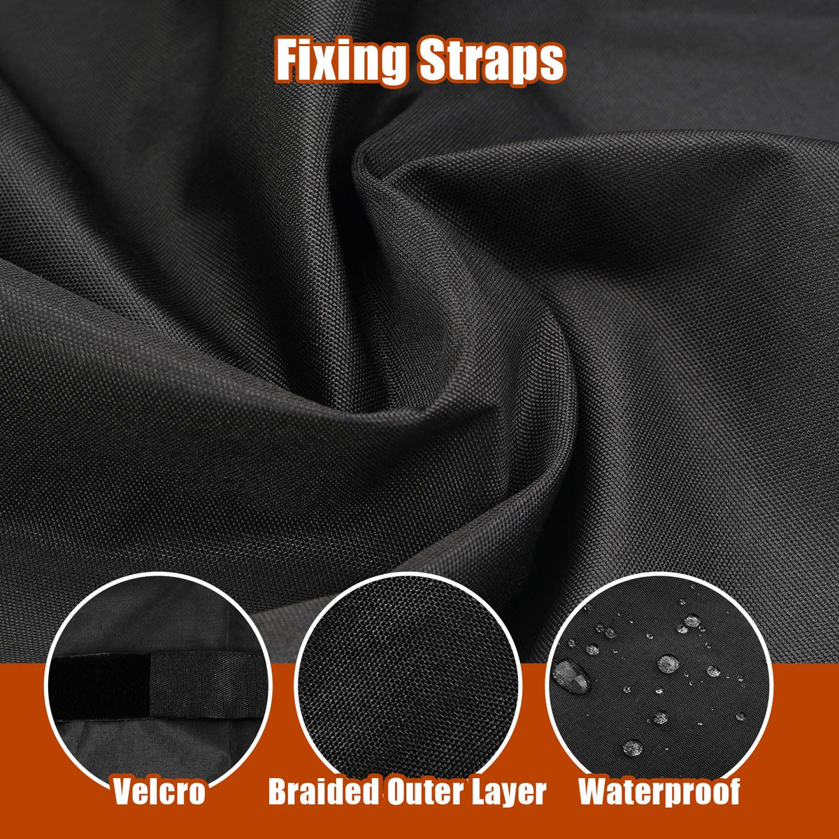 vchin UV-resistant Oxford fabric shields grill from sun exposure.