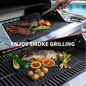 VCHOMY grill mesh mats in oven demonstrating oven-use versatility