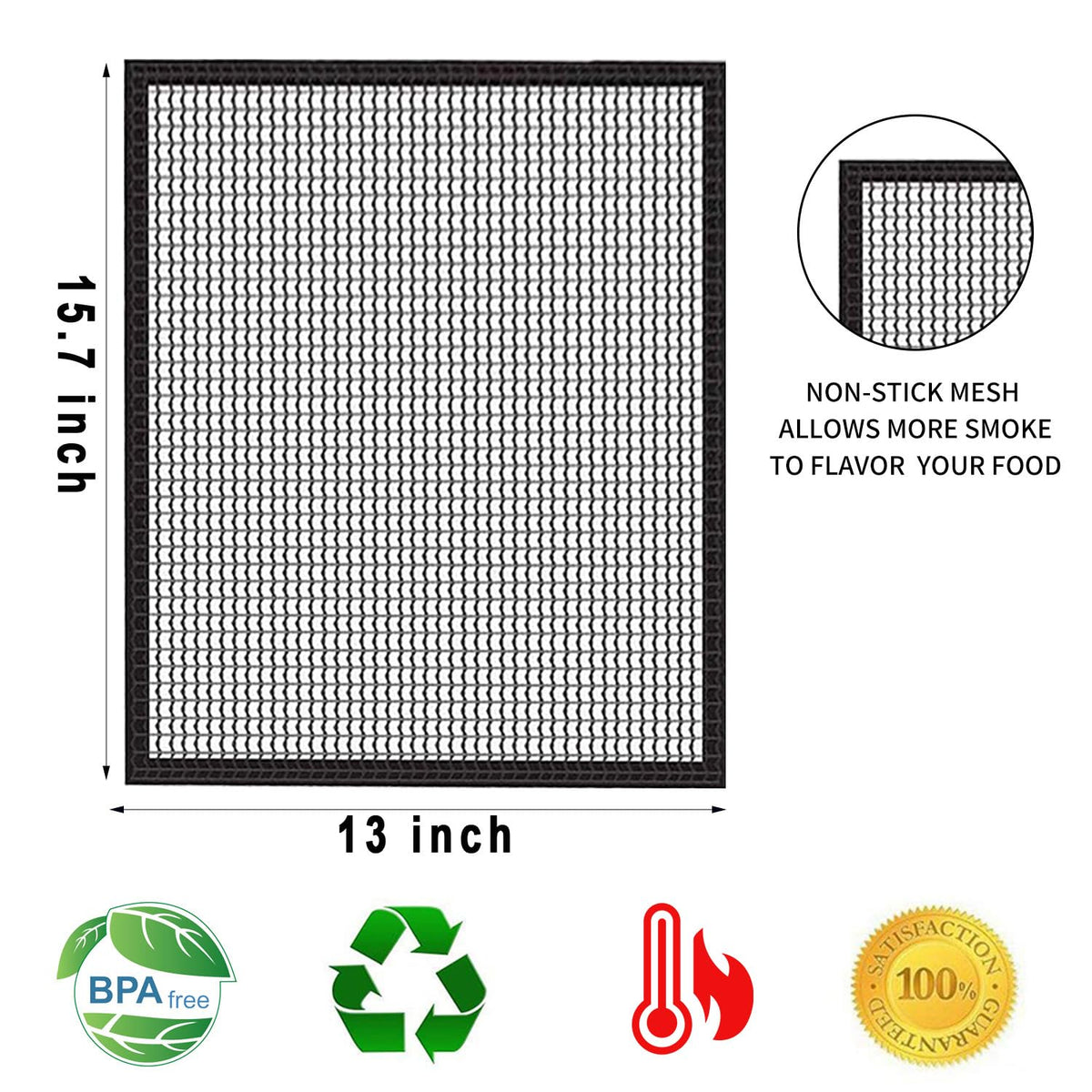 VCHOMY grill mesh mats packaging displays the 3-piece set for easy grilling prep