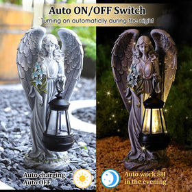 VChymm easy use solar angel ornament for gardens