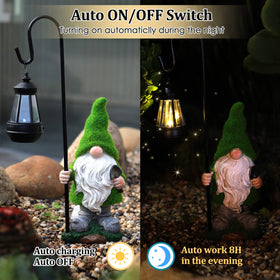 VChymm gnome as garden decor outdoor spot adds welcoming glow to yard.