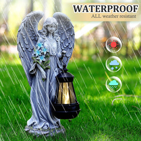 VChymm weatherproof outdoor angel statue withstands harsh weather
