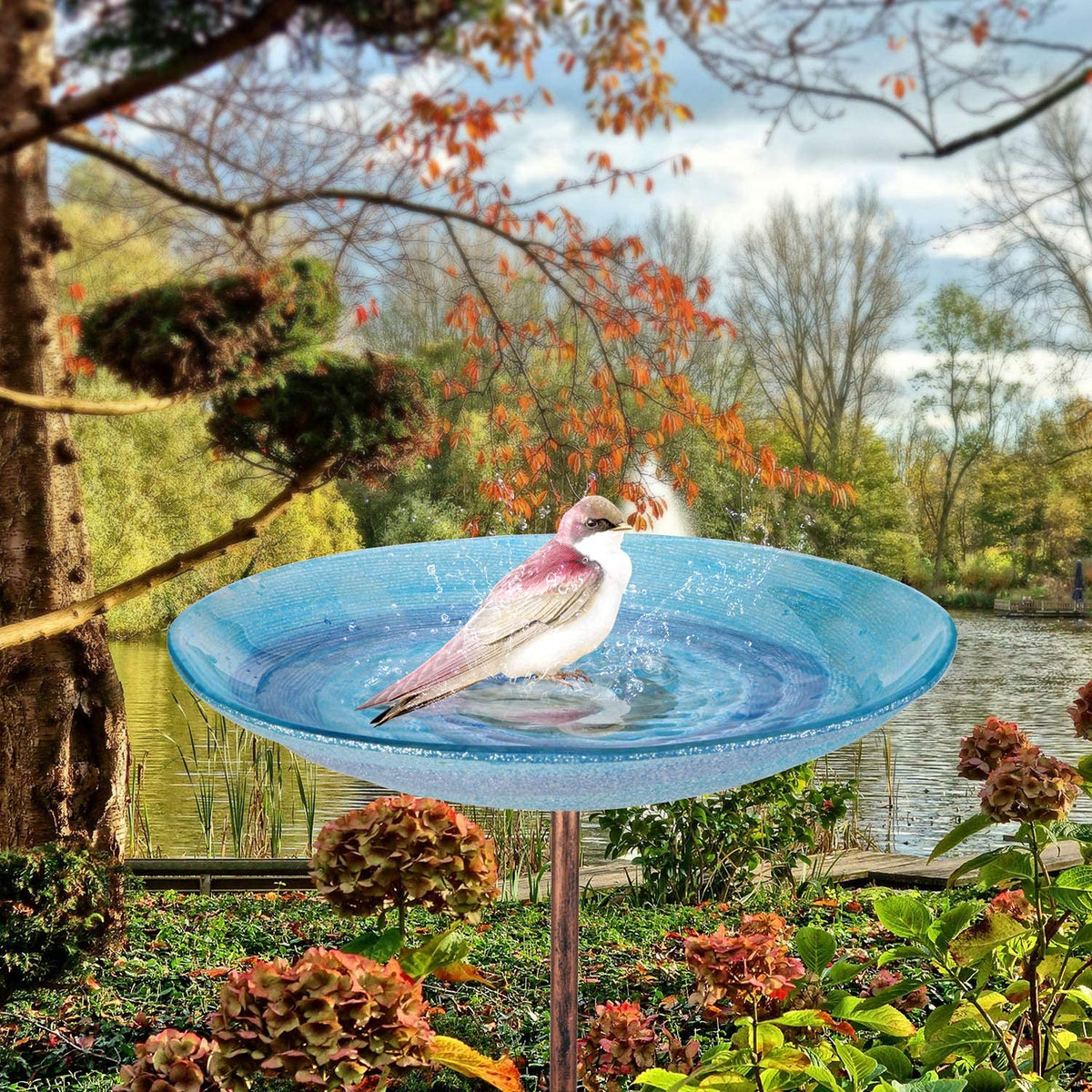 VCUTEKA bird feeder functionality with water and feed options