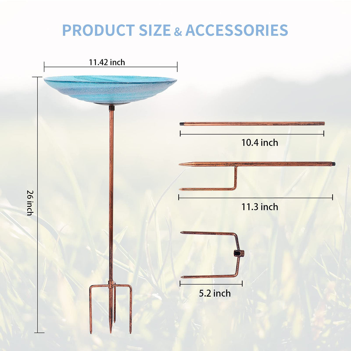 VCUTEKA metal stake assembly for easy setup